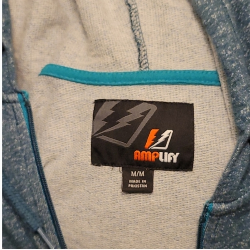 Amplify-- Green Zip-Up Hoodie, Size M/M - Picture 4 of 5